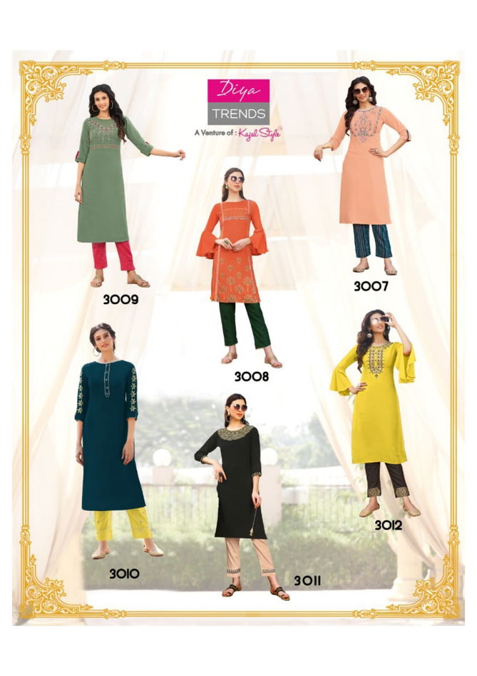 Forever 3 Latest Fancy Designer Ethnic Wear Classy Look Stylish Kurti With Bottom Collection
